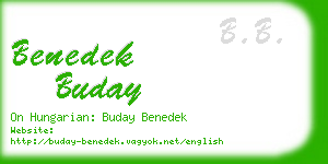 benedek buday business card